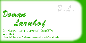 doman larnhof business card